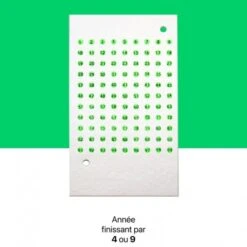 Pastilles Numérotées Vertes Pour Marquage De Reine (99 Numéros)