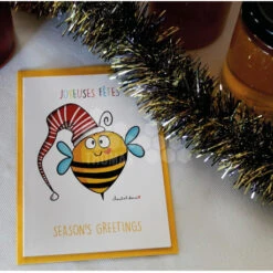 CARTE ILLUSTRATION C.DANA - JOYEUSES FETES - L'ABEILLE ATTITUDE